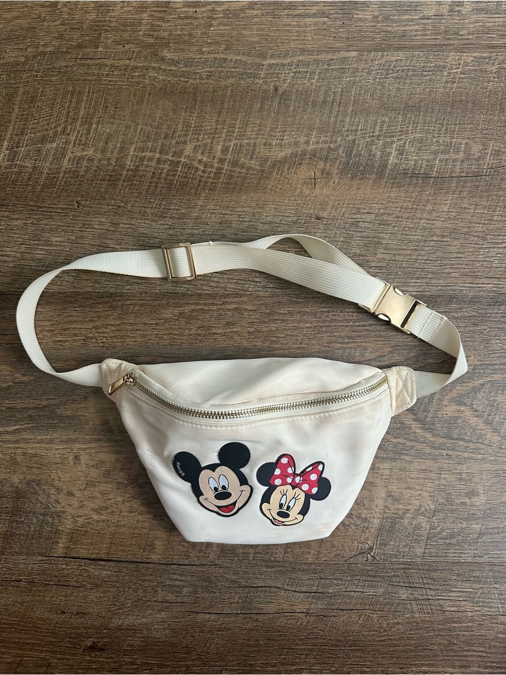 Disney Cream Mickey & Minnie Fanny Pack